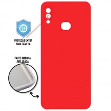 Capa para Samsung Galaxy A10s e M01s - Case Silicone Cover Protector Vermelha
